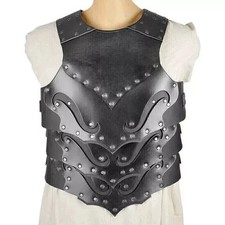 Armure elfe cuir médiéval chevalier noir cuirass GN cosplay cadeau de Noël...