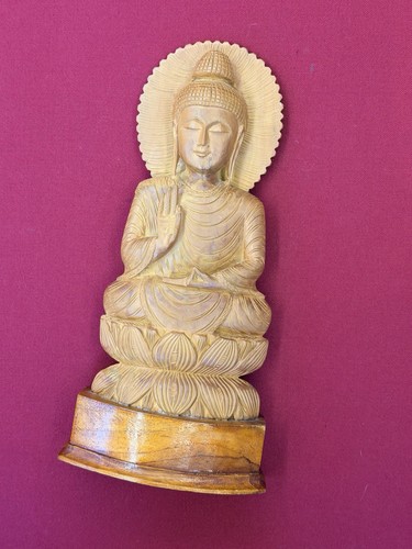 Statuette bois bouddha - statuette,