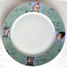 GRANDE ASSIETTE TINTIN bord vert Hergé