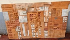 Panneau decoratif en terre