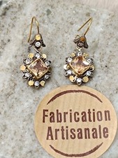 Boucle D'oreille Or 18 Carats Et Argent