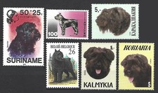 [bouv] Dogs BY BREED - BOUVIER DES FLANDRES - 5 Different Stamps - Mint VF