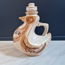 Carafe Zoomorphe Oiseau En Céramique Signée ?  Collection Rare Art De La Table 
