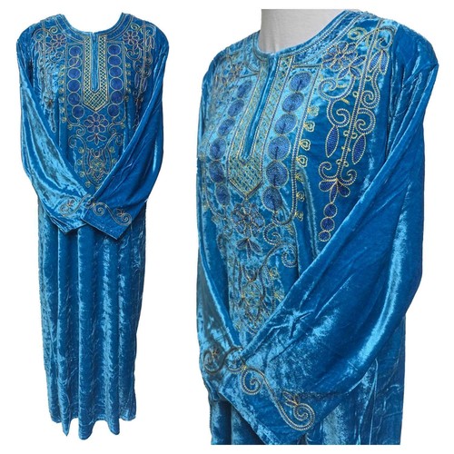 Marocain femme velours bleu - femme,