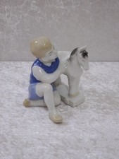 DDR Wagner & Apel Porcelaine Design Figurine Jeune Cheval à Bascule - Vintage -