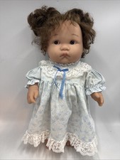 Berenguer Baby Doll 16" Toddler Realistic Eyes Chubby Brown Hair Pouty Puckered