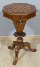 Guéridon échiquier, Table à