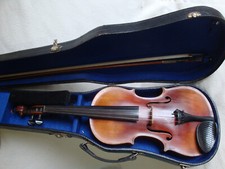 violon ancien 4/4 avec étui et accessoires