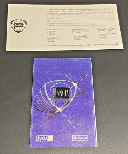 Brochure vente gamme lancia - brochure,