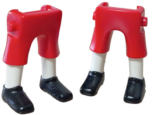 Playmobil jambes rouges - x2,