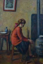 Tableau ancien Portrait Jeune