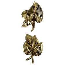 Vintage 1950s Floralia by Rodi & Wienerberger brooch ' Leaves ' Germany lot of 2
