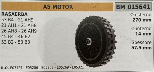 Roue tondeuse brumar motor - roue,