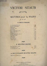 Partition Piano Victor STAUB