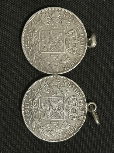 Lot 2x5 francs belge - 2x5, argent
