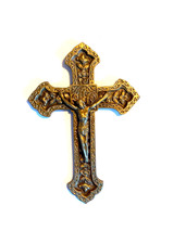 Crucifix en bronze et laiton