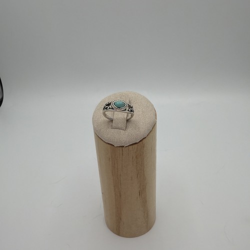 Bague argentée ovale bleu - argentée,