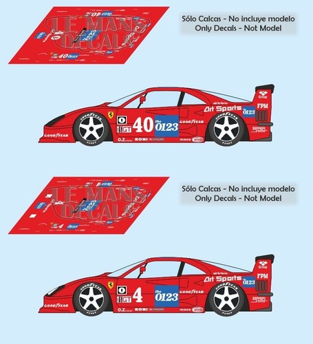 Autocollants ferrari f40 imsa - autocollants,