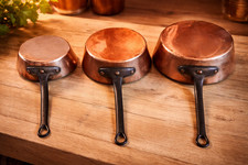 anciennes poeles en cuivre