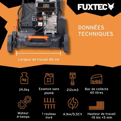 Fuxtec scarificateur thermique - scarificateur,