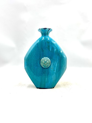 Vase bleu art deco - vase, pour