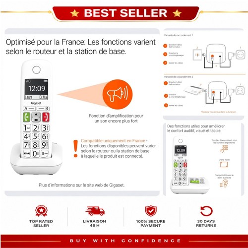 Gigaset e290a téléphone sans - téléphone,