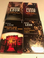 LOT N° 1  QUATRE  POCHES POLICIER / DONNA LEON - LES ENQUÊTES DE BRUNETTI / TBÉ