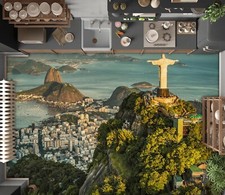 3D Waldstadt 2084 sol peinture murale indécise image papier peint famille Allemagne Zoé