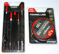 Set Lot 5 Flotteurs Pêche + Bobine Crain Nylon 0,25 mm x 100 m Fishing Float Set