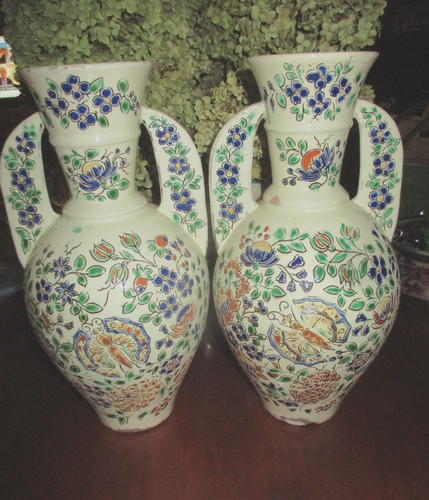 Paire grands vases emaux de - grands,