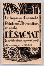 1910 Désagnat wallpapers wall decoration Art Deco advertising old Paris