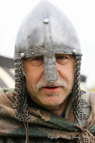Casque viking barbute acier - en,