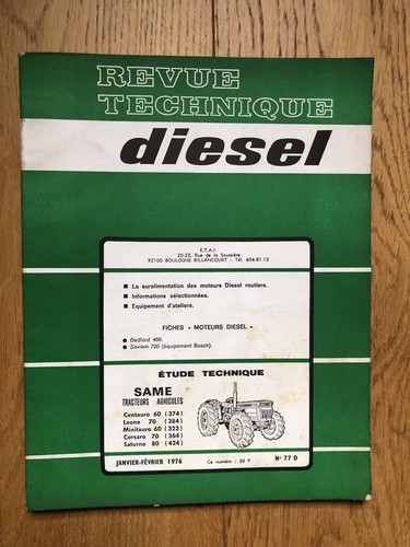 Revue technique tracteur - tracteur, same
