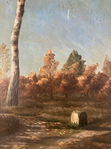 Belle peinture huile panneau