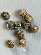 10 boutons anciens en laiton
