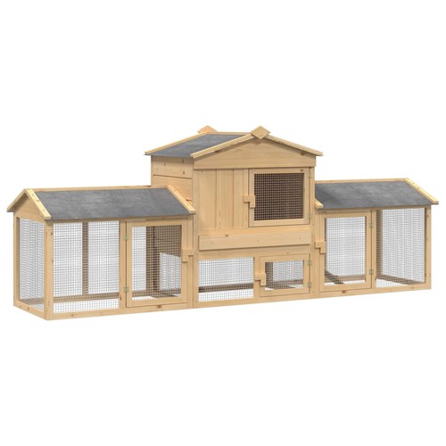 Poulailler marron bois pin - poulailler,