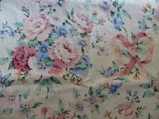 OLD VINTAGE FRENCH FABRIC FLOWERS GOOD CONDITION 98cmX75CM FABRIC COUPON