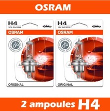 Ampoule H4 Osram Voiture Phare / Feu de Croisement Auto Moto Lot de 2 Ampoules