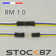 3007# micro connecteur câblé 3 fils pas 1mm - mâle + femelle - HO Train  