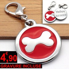Medaille ronde os pour chien