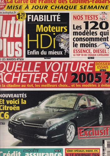 Auto plus 839 fiabilite - plus, n°839