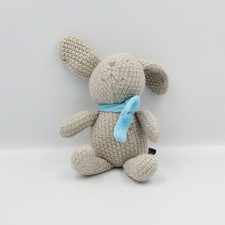 Doudou lapin laine marron