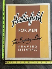 Salon Barber Decor Sign Vintage Advertising Store Ad Heatherfield Shaving