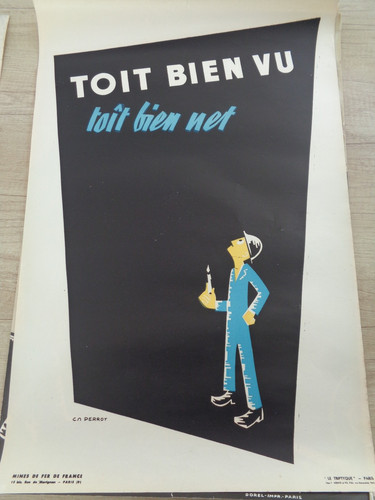 Affiche ancienne mines - -,