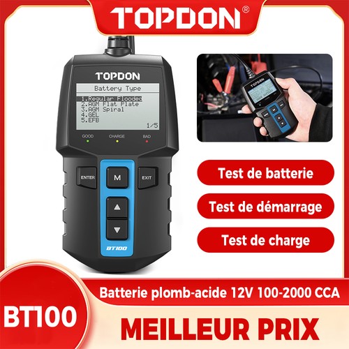 Topdon bt100 analyseur - topdon,
