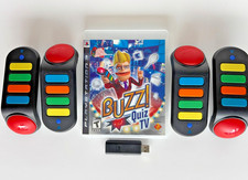 PS3 - BUZZ! Quiz TV (Sony, 2008) + 4 wireless controllers - Canadian edition
