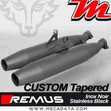 2x silencieux échappement Remus Custom Tapered Noir Triumph Bonneville T120 2017
