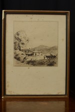 Beautiful engraving Basque Country Raoul greenhouses peasant coupling oxen FLOUTIER STREET