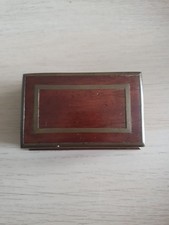 BOITE A TIMBRE EN BOIS ET LAITON