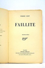 Faillite Paris 1928